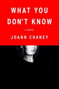 What You Don't Know book cover: colorblocked red and black with woman from nose down fading into black.
