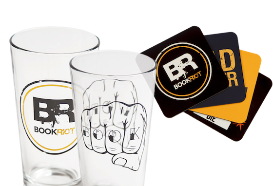 image of two pint glasses and assorted coasters