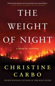 The Weight of Night image cover: a forest fire 