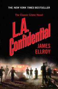 LA Confidential cover image: dark night car with headlights and police officers around