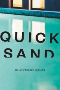 Quicksand cover image: blue water of pool with lettering sinking in