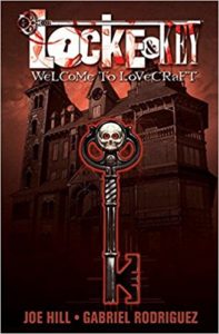 cover image: scary shadowed gothic mansion and a giant key with skull overlayed