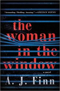 cover image: dark black with blue blinds open and the title and author name behind blinds