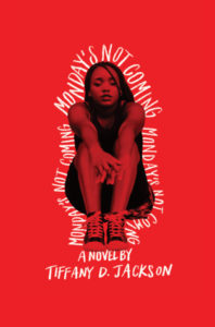 cover image: a black teen girl sitting down facing the camera with the cover and photo washed in red