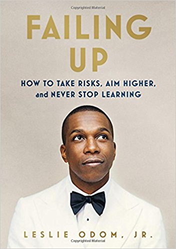 book cover failing up by leslie odom jr.