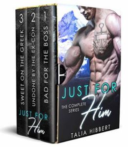 Covers of the Just for Him series by Talia Hibbert