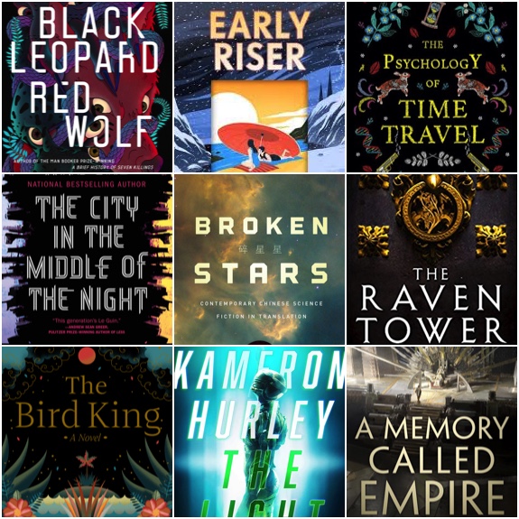 collage of nine covers of the books listed below