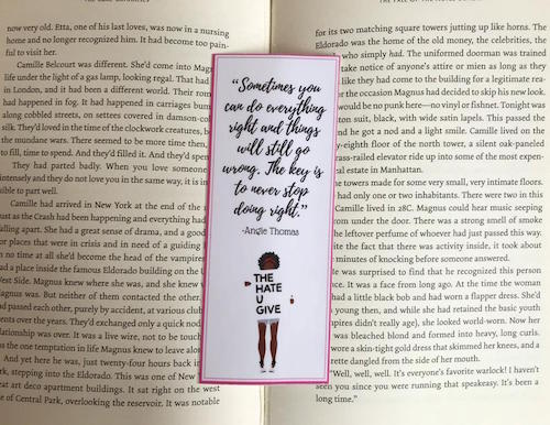 The Hate U Give quote bookmark