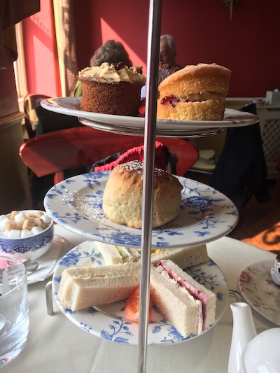 Afternoon tea at the Jane Austen Centre's Regency Tea Room in Bath (2017 property of V Diaz)