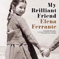A graphic of the cover of My Brilliant Friend