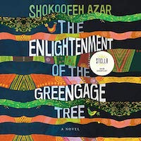 A photo of the graphic of the cover of The Enlightenment of the Greengage Tree