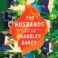 A graphic of the cover of The Husbands