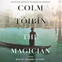 A graphic of the cover of The Magician by Colm Tóibín