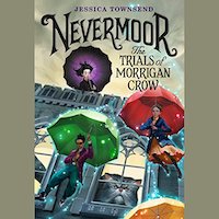 A graphic of the cover of Nevermoor