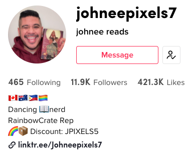 JohneePixels7 TikTok profile