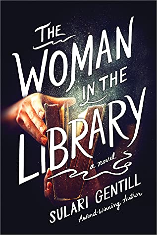 book cover for the woman in the library