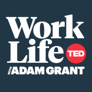 podcast logo for work life with adam grant