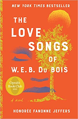 cover of The Love Songs of W.E.B. Du Bois; orange with a painting of a yellow tree