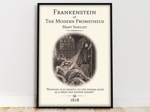 Frankenstein Title Page Print