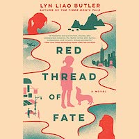 A graphic of the cover of Red Thread of Fate by Lyn Liao Butler