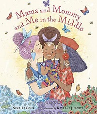 cover of mama and mommy and me in the middle by nina lacour