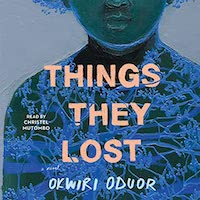 A graphic of the cover of Things They Lost by Okwiri Oduor