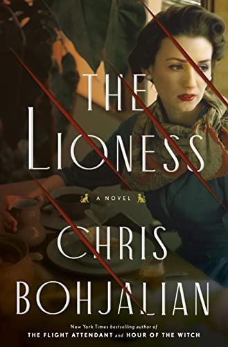 cover of The Lioness by Chris Bohjalian; photo of starlet with dark hair surrounded by foliage