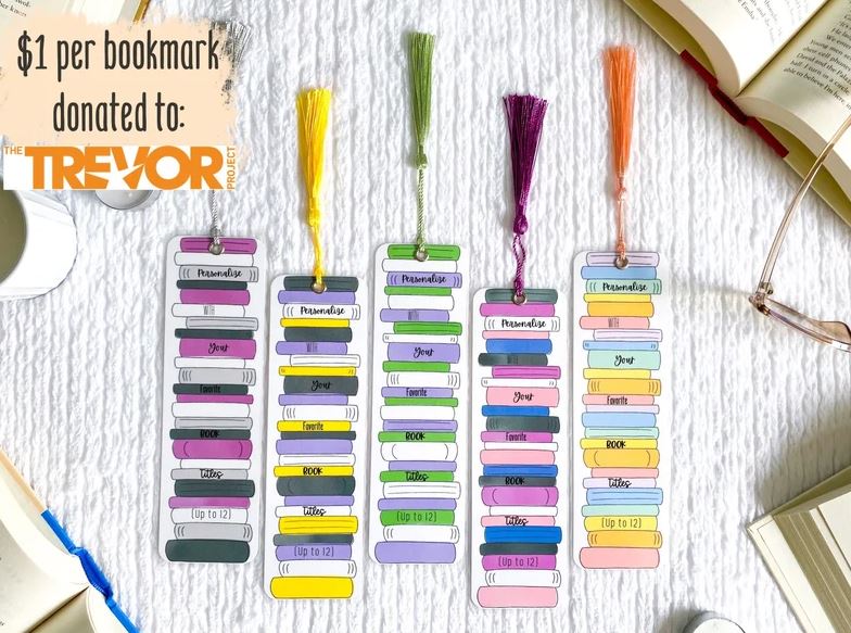 LGBTQ+ book stack book marks by ShopGigiAndBo