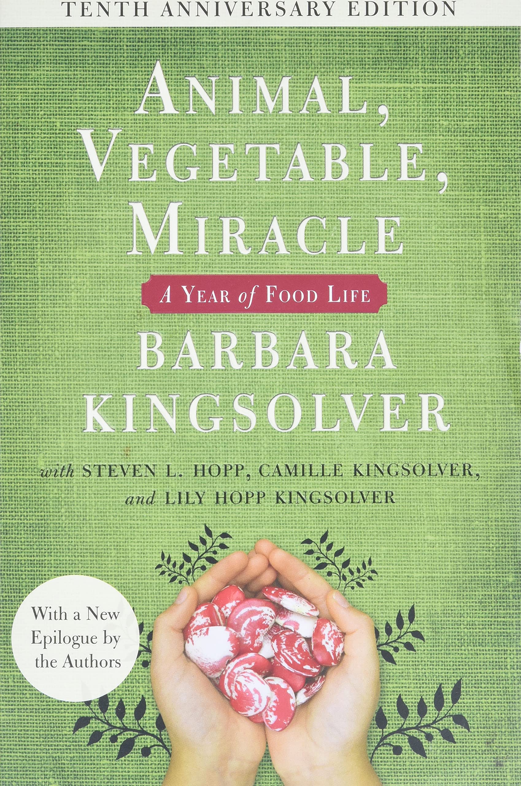 book cover animal vegetable miracle by barbara kingsolver