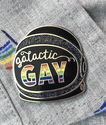 Galactic Gay enamel pin