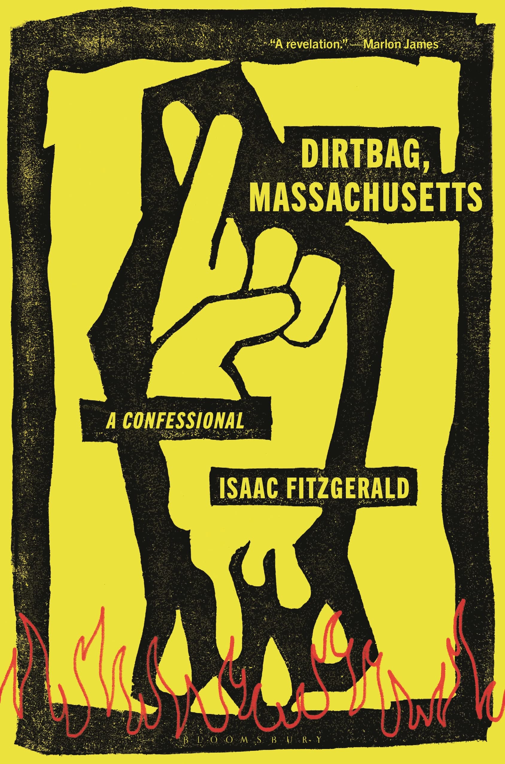 A graphic of the cover of Dirtbag, Massachusetts by Isaac Fitzgerald