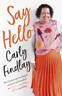 A graphic of the podcast Say Hello by Carly Findlay