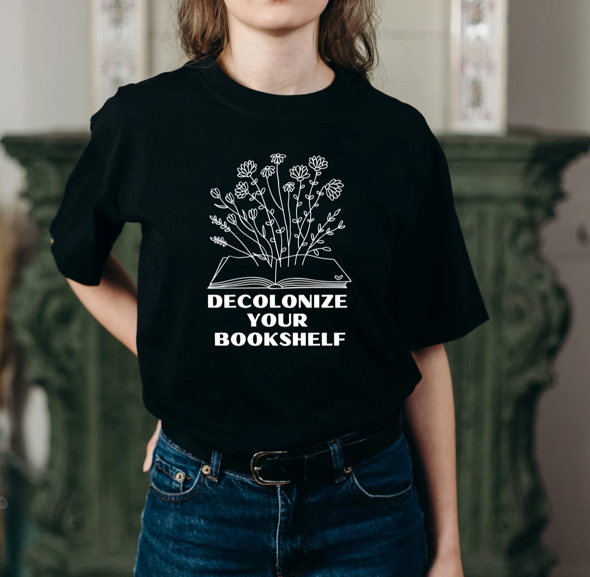 Decolonize Your Bookshelf Wildflower Shirt by NaokahDesigns