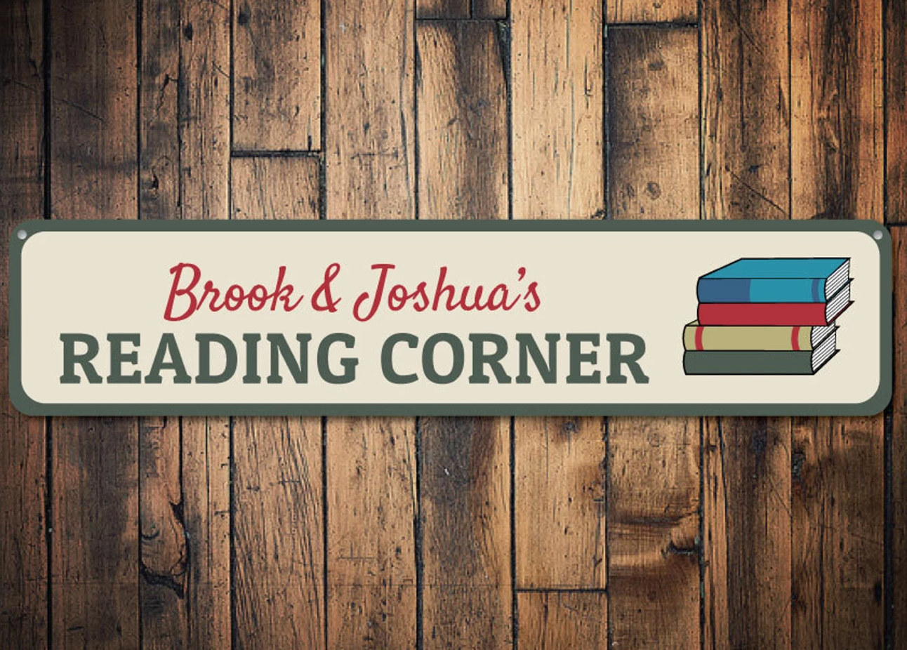 Reading Corner Sign by LiztonSignShop