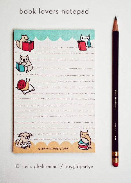 Book Lover Notepad by boygirlparty