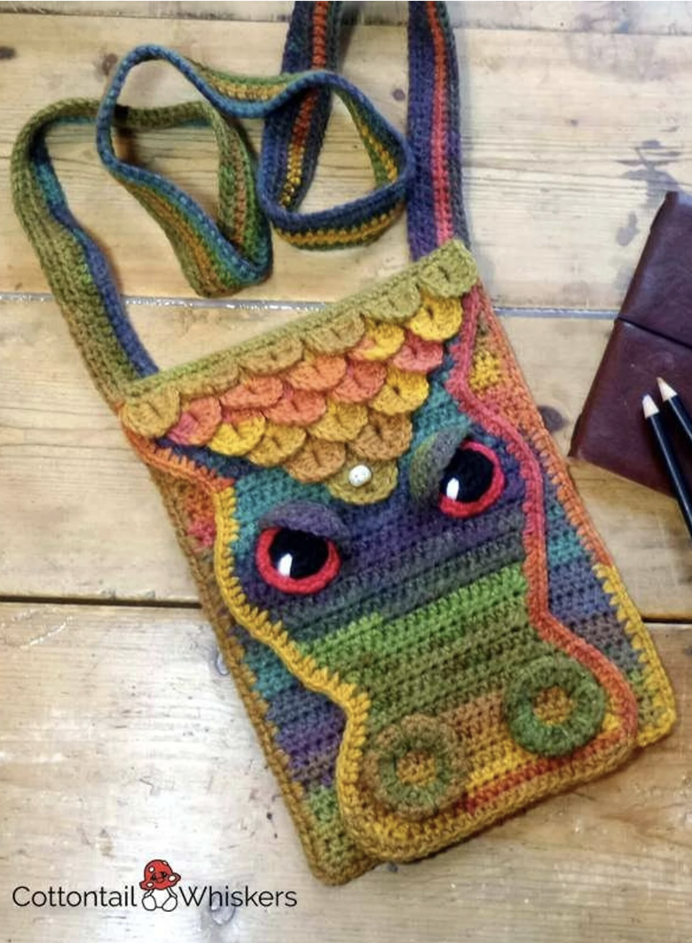 Crochet Dragon Bag