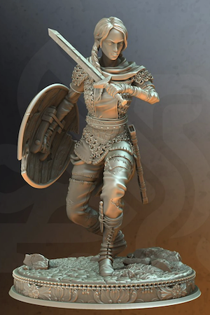 Miniature figure of a female warrior