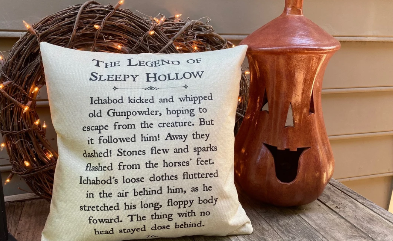 legend of sleepy hollow quote pillowcase by octoberroaddesigns