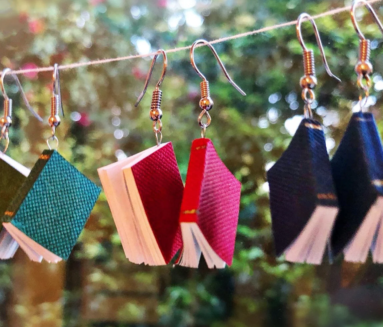 Book earrings