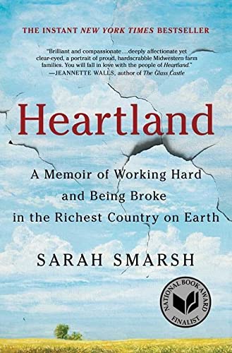 A graphic of the cover of Heartland: A Memoir of Working Hard and Being Broke in the Richest Country on Earth