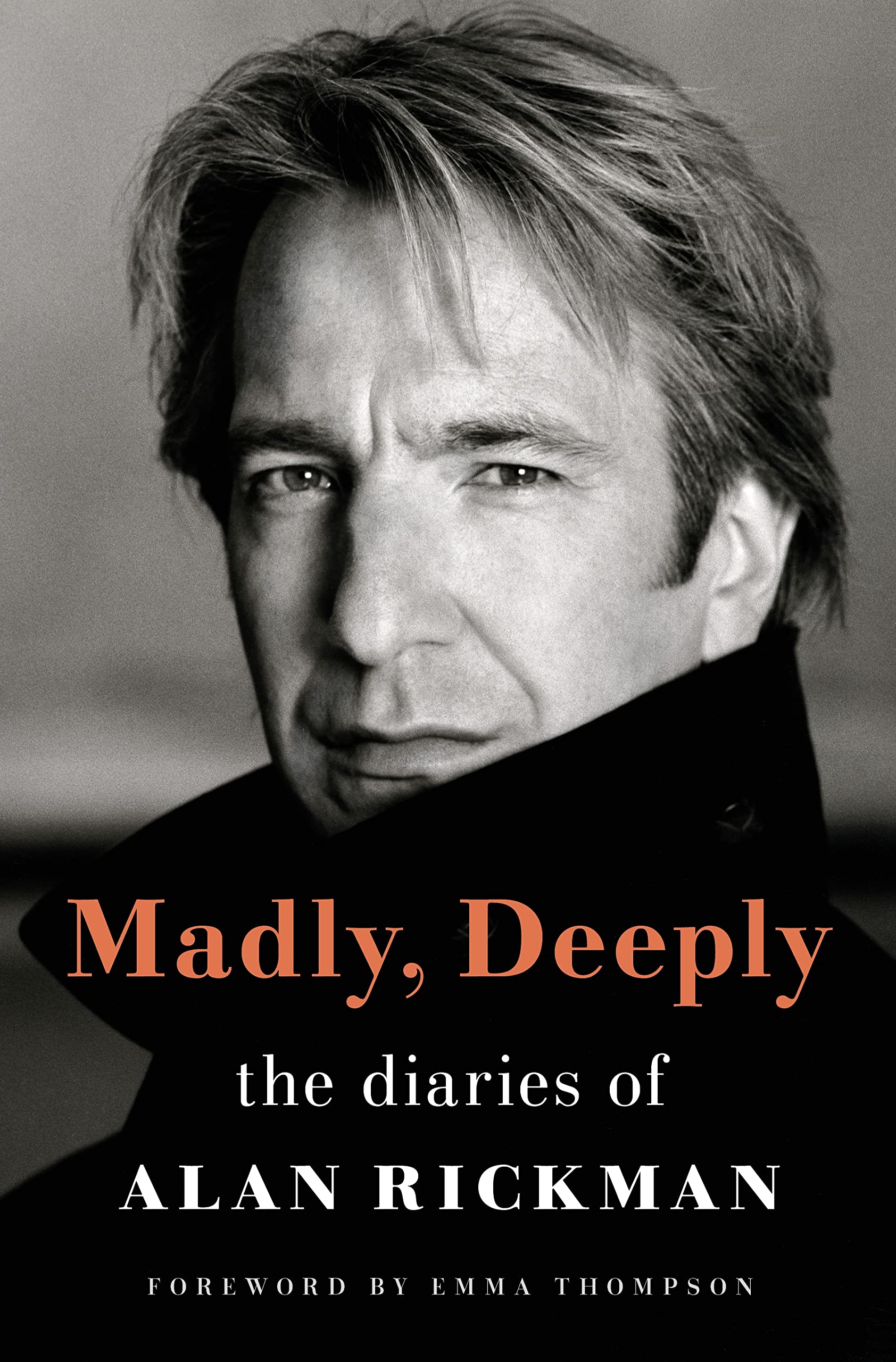 A graphic of the cover of Madly Deeply: The Diaries of Alan Rickman by Alan Rickman