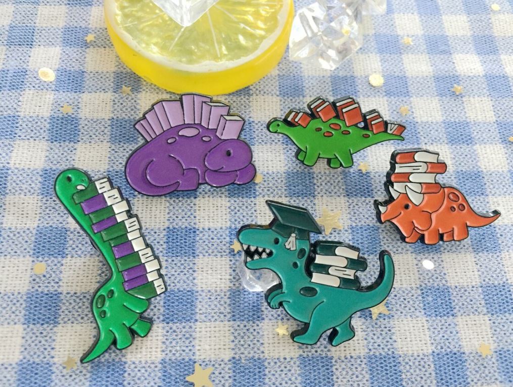 Dinosaur Book Pins by MThorle