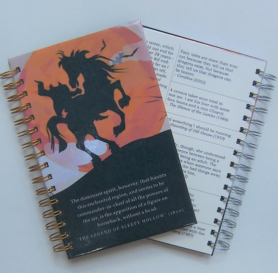 sleepy hollow horror quotes notebook by theliterarylabrador