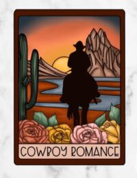picture of Cowboy Romance Tarot Card Sticker