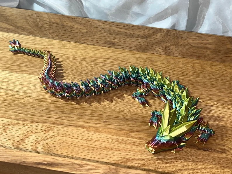 a photo of a Crystal Dragon Fidget Toy