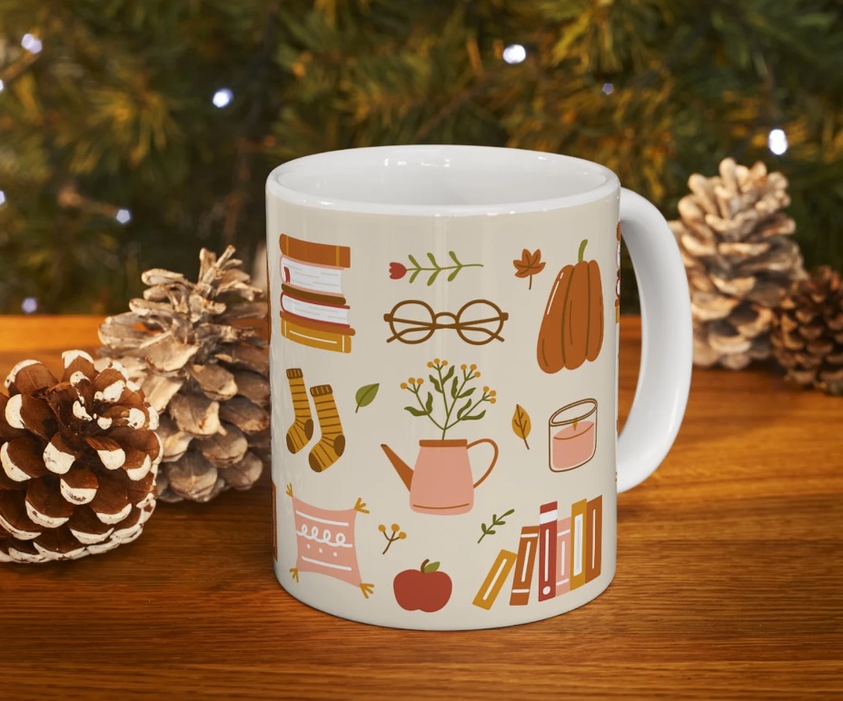 image of a cozy book mug