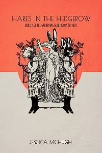 cover of hares in the hedgerow by jessica mchugh