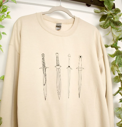 Hobbit Swords Sweatshirt from Etsy