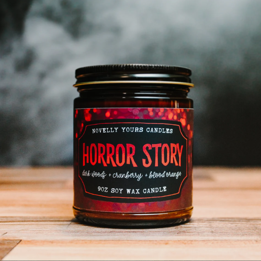 horror story candle by novelly yours