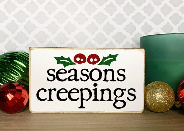 seasons creepings holiday greeting decorative block by drewdropsdandelionsus